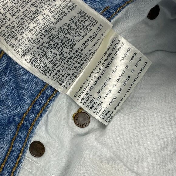 Diesel Jeans Mens 30x32 Blue Straight Larkee Button Fly (Hemmed Inseam‎ 26") - Picture 8 of 16